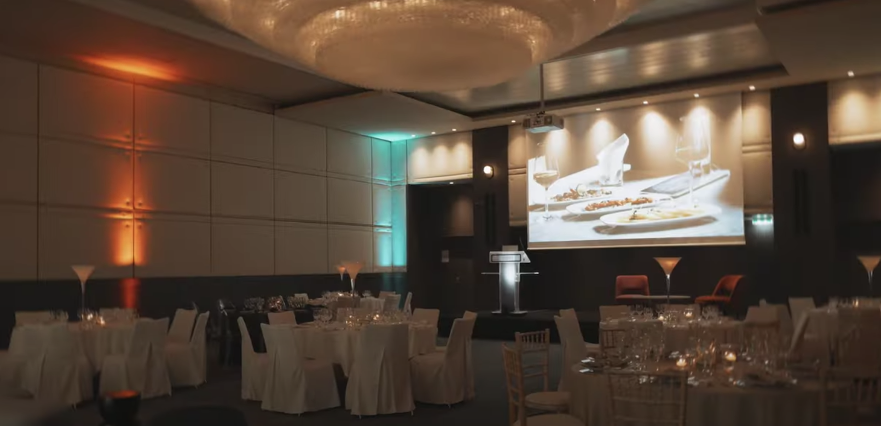 inside the meeting room of the Crown Plaza Geneva